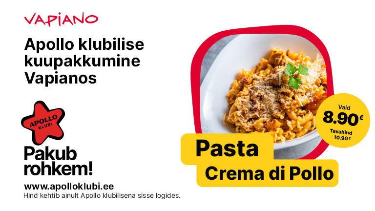Apollo Klubi pakkumine oktoobris